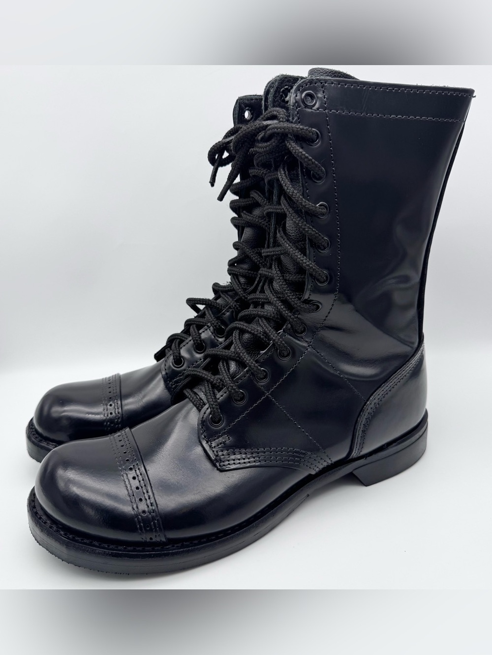 Corcoran 1500 Jump Boots Men's 9 D Black Leather Military Combat Made in USA